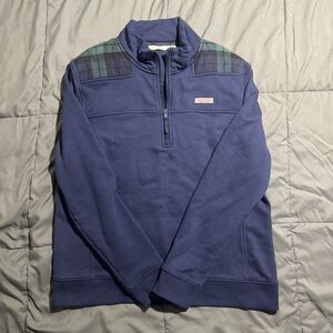 Women’s XL Vineyard Vines 1/4 Zip Shep Shirt Navy & Green